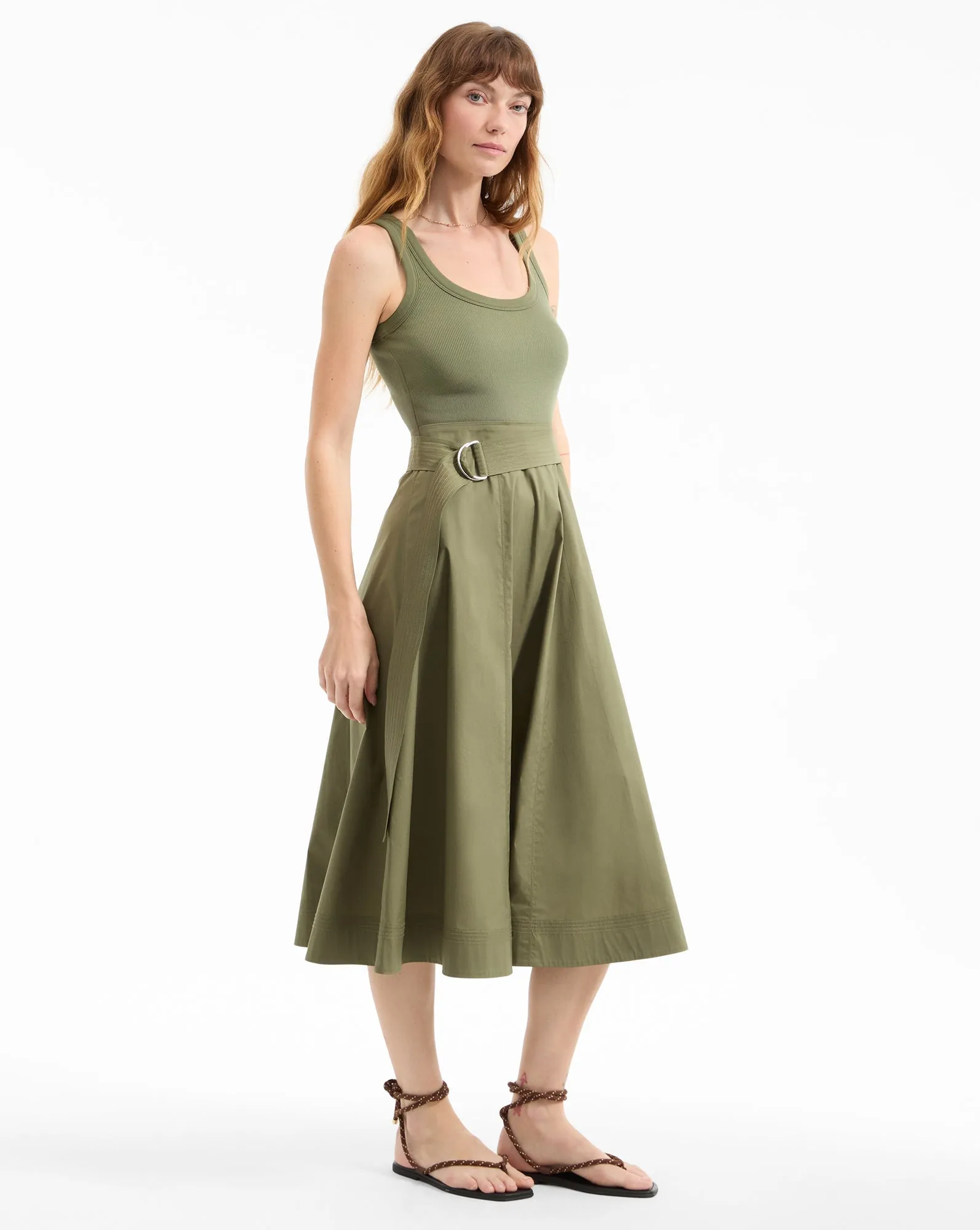 Ennis Belted Midi Dress