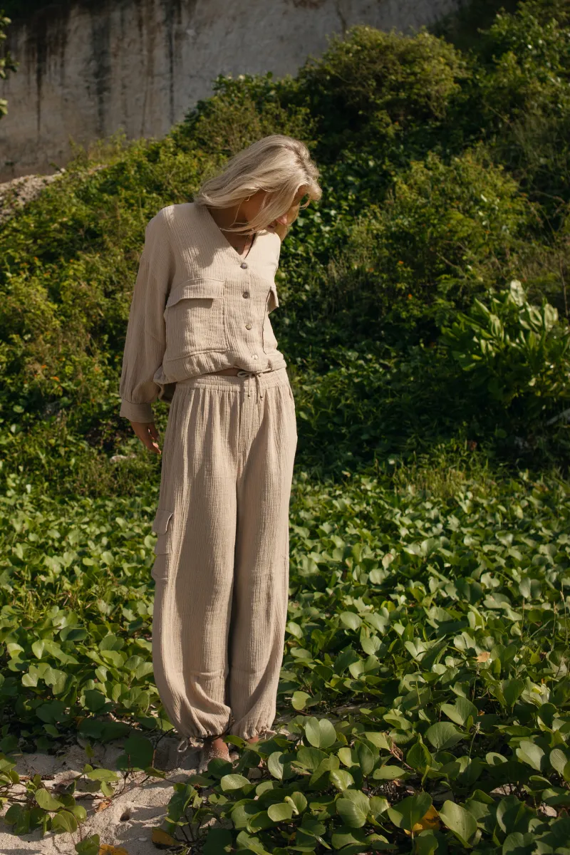 EVERYWHERE WE GO PANT - BEIGE