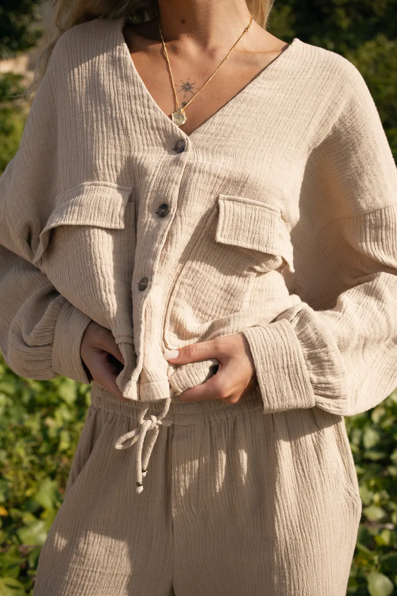 EVERYWHERE WE GO TOP - BEIGE