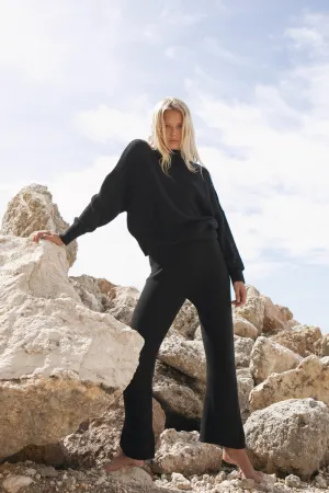 FREE TO FLOW KNIT PANT - BLACK
