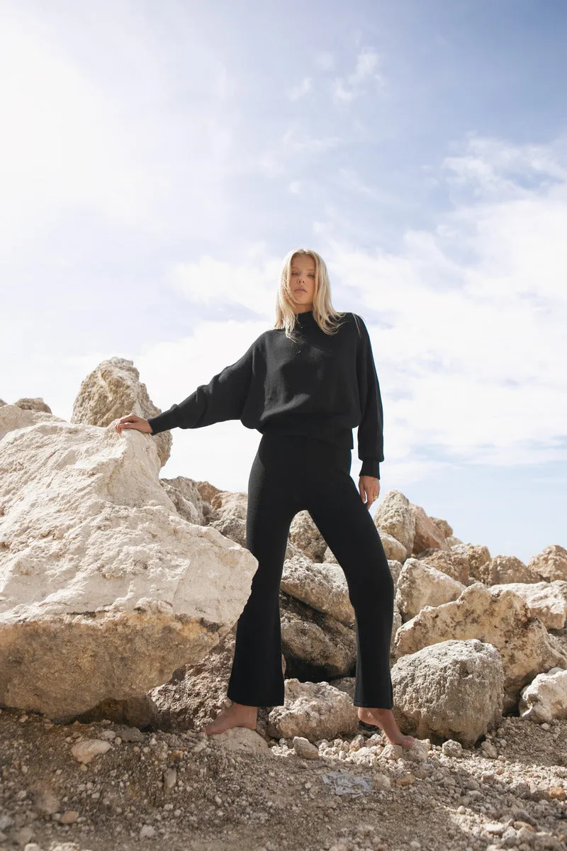 FREE TO FLOW KNIT PANT - BLACK