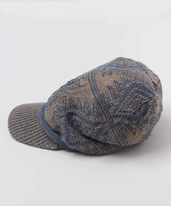 Geometric Pattern Jacquard Knit Cap