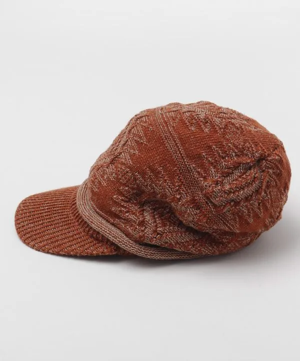 Geometric Pattern Jacquard Knit Cap