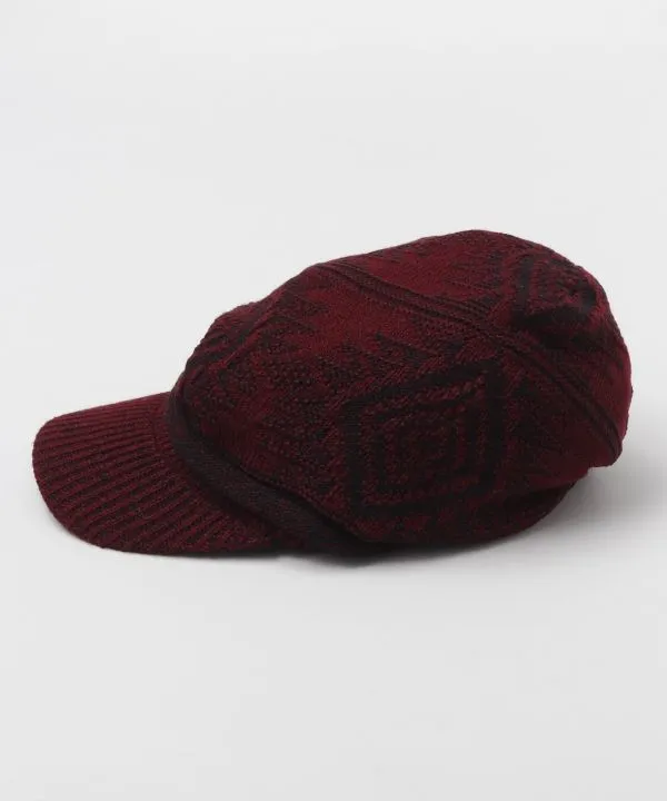 Geometric Pattern Jacquard Knit Cap