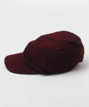 Geometric Pattern Jacquard Knit Cap