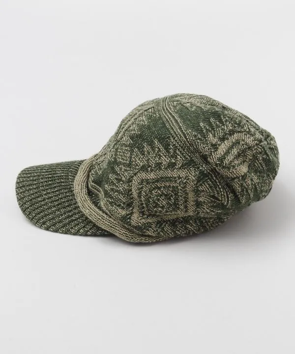Geometric Pattern Jacquard Knit Cap