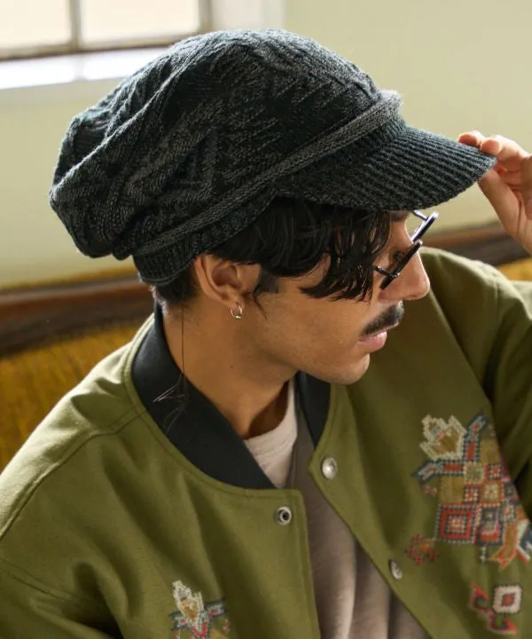Geometric Pattern Jacquard Knit Cap