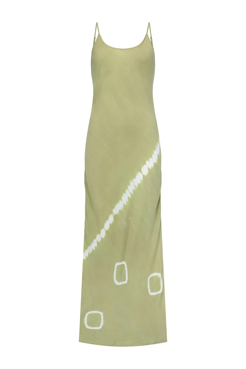 GOLDEN SANDS TIE DYE MAXI - GREEN