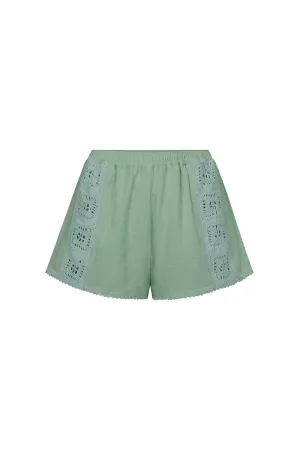 GRATEFUL HEART COTTON SHORT - TEAL