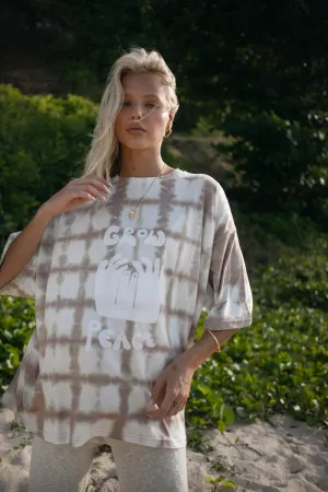 GROW PEACE PRINT TEE - TAUPE