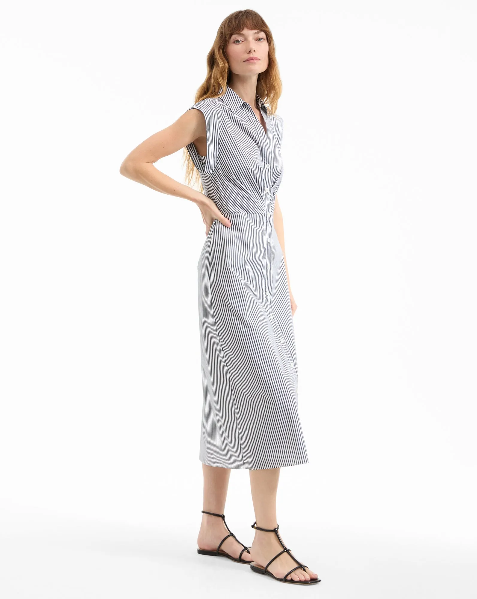 Haydon Striped Midi Shirtdress