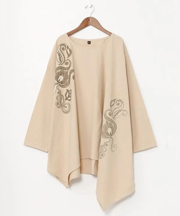 Henna Embroidered Cotton Top