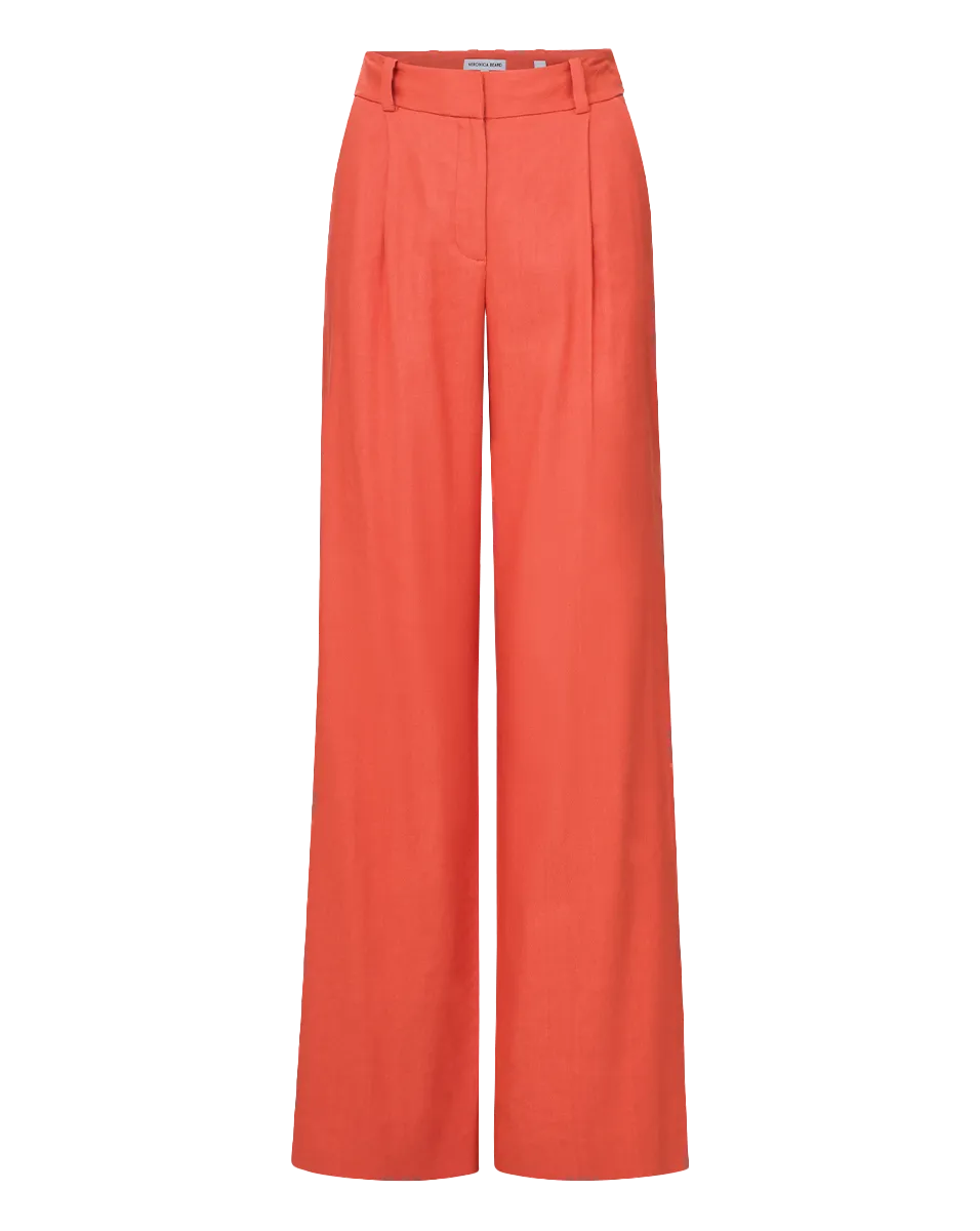 Heyser Wide-Leg Stretch-Linen Pant