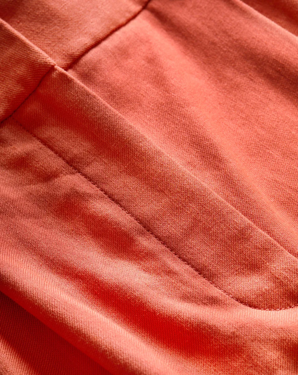 Heyser Wide-Leg Stretch-Linen Pant