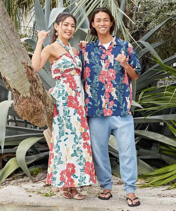 Hibiscus Open Collar Hawaiian Shirt