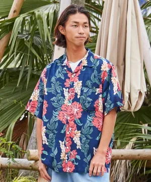 Hibiscus Open Collar Hawaiian Shirt