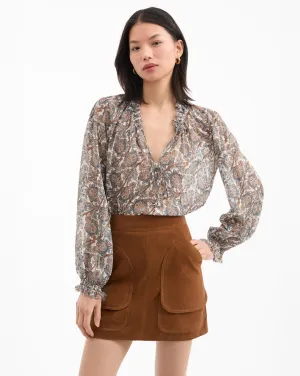 Hickory Silk Blouse