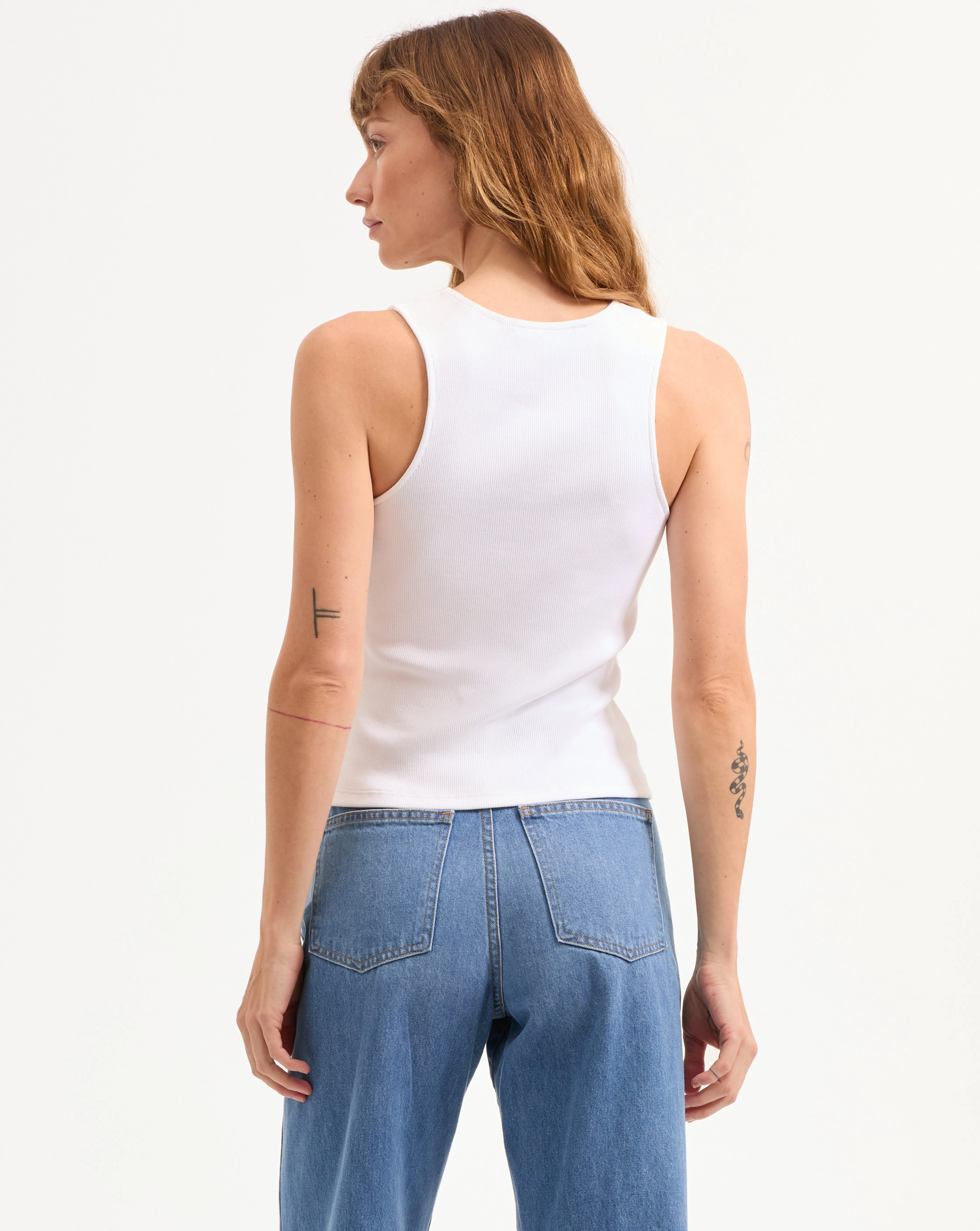 Hoorne Button-Down Tank Top