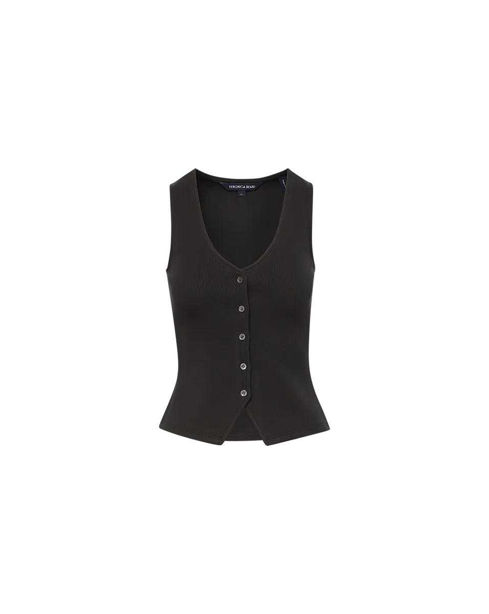 Hoorne Button-Down Tank Top