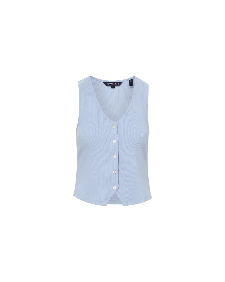 Hoorne Button-Down Tank Top