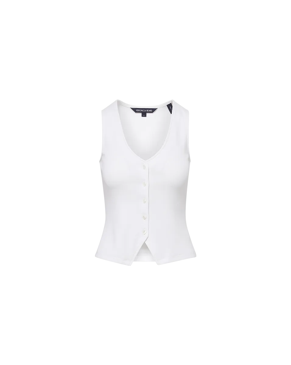 Hoorne Button-Down Tank Top