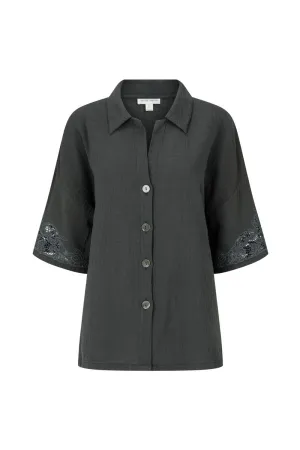IN HARMONY COTTON SHIRT - CHARCOAL