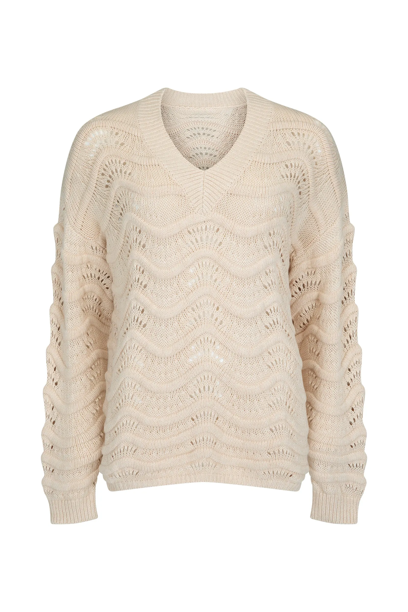 IT COMES IN WAVES TOP - CREAM