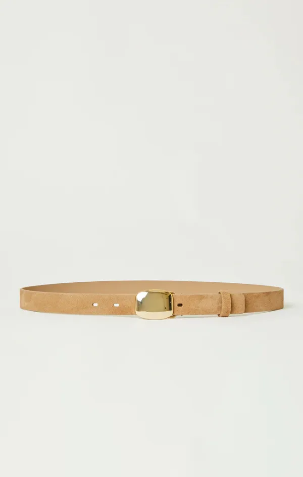 Jacob Suede Belt in Sable Gold