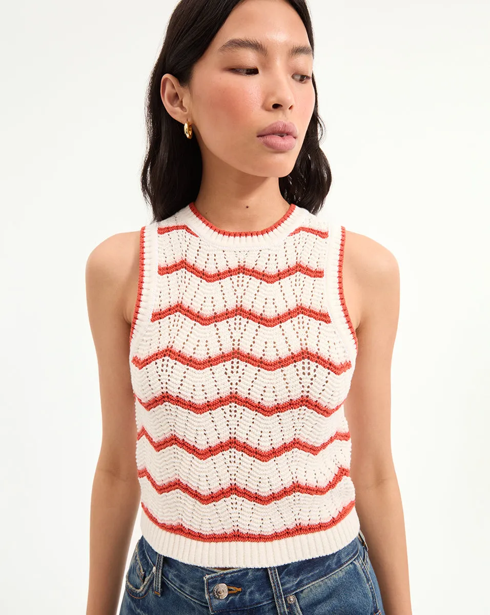 Jerrel Cropped Knit Tank Top
