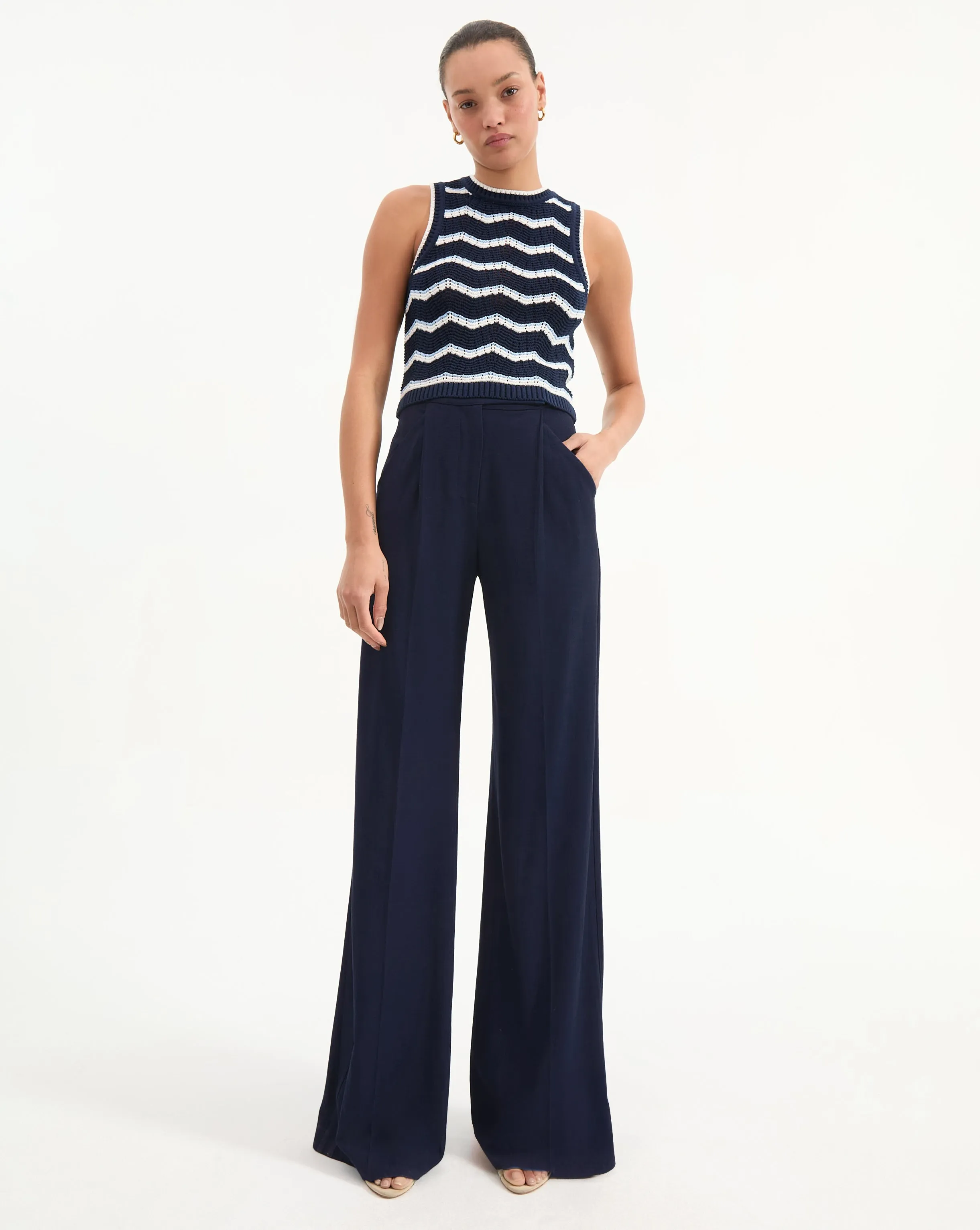 Jerrel Cropped Knit Tank Top