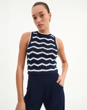 Jerrel Cropped Knit Tank Top