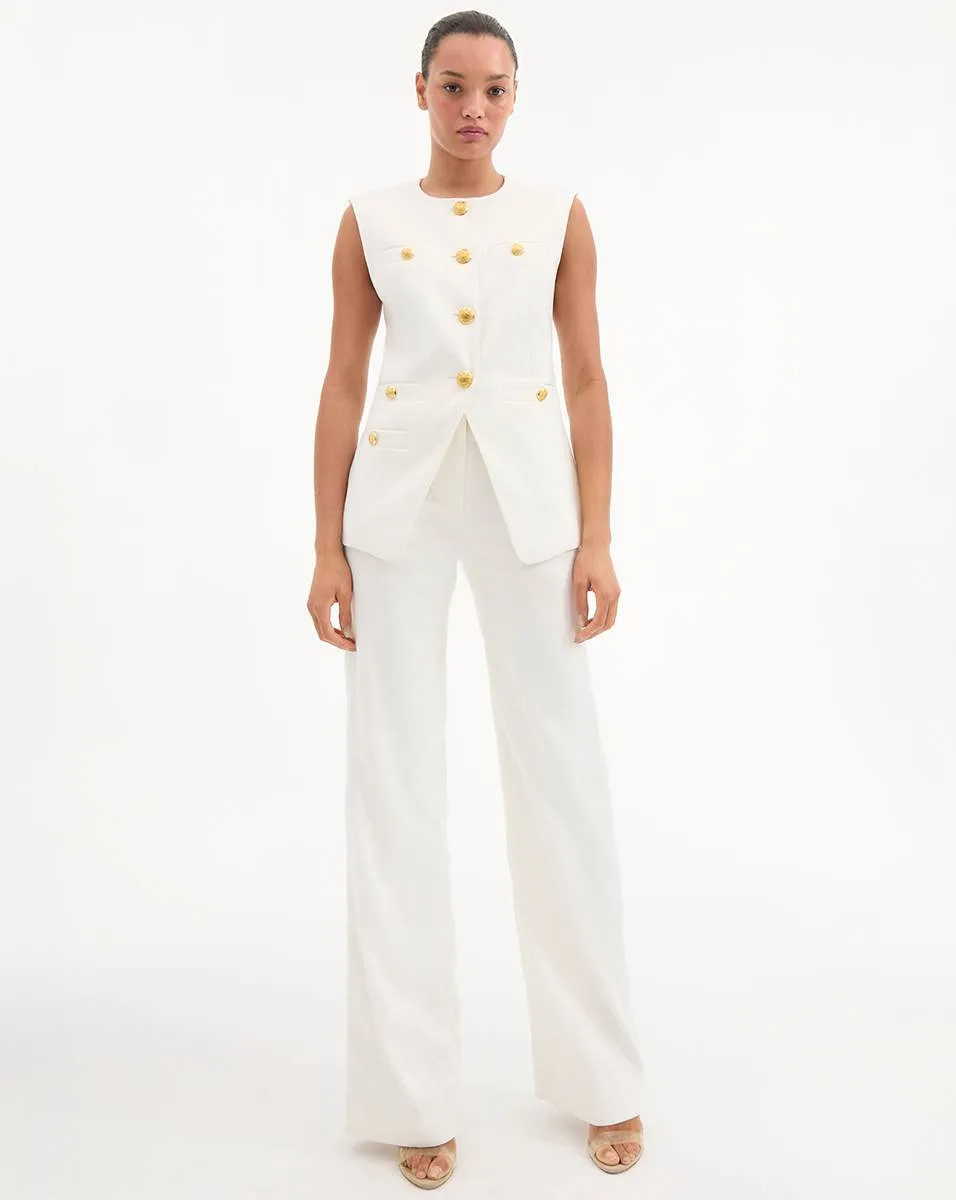 Jude Linen Wide-Leg Pant