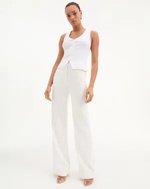 Jude Linen Wide-Leg Pant