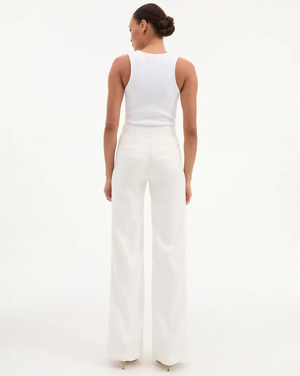 Jude Linen Wide-Leg Pant