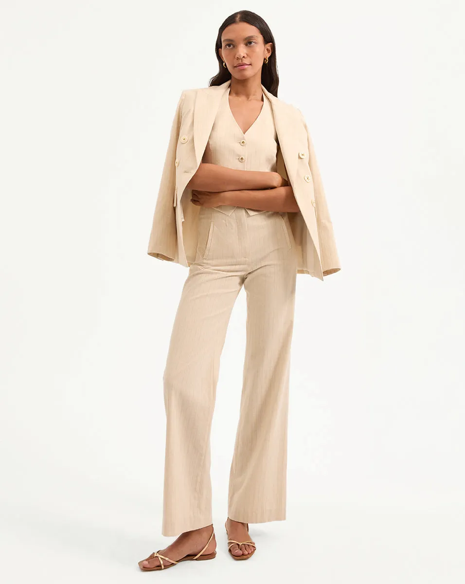 Jude Metallic Pinstripe Pant