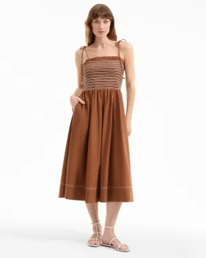 Kaela Smocked Midi Dress