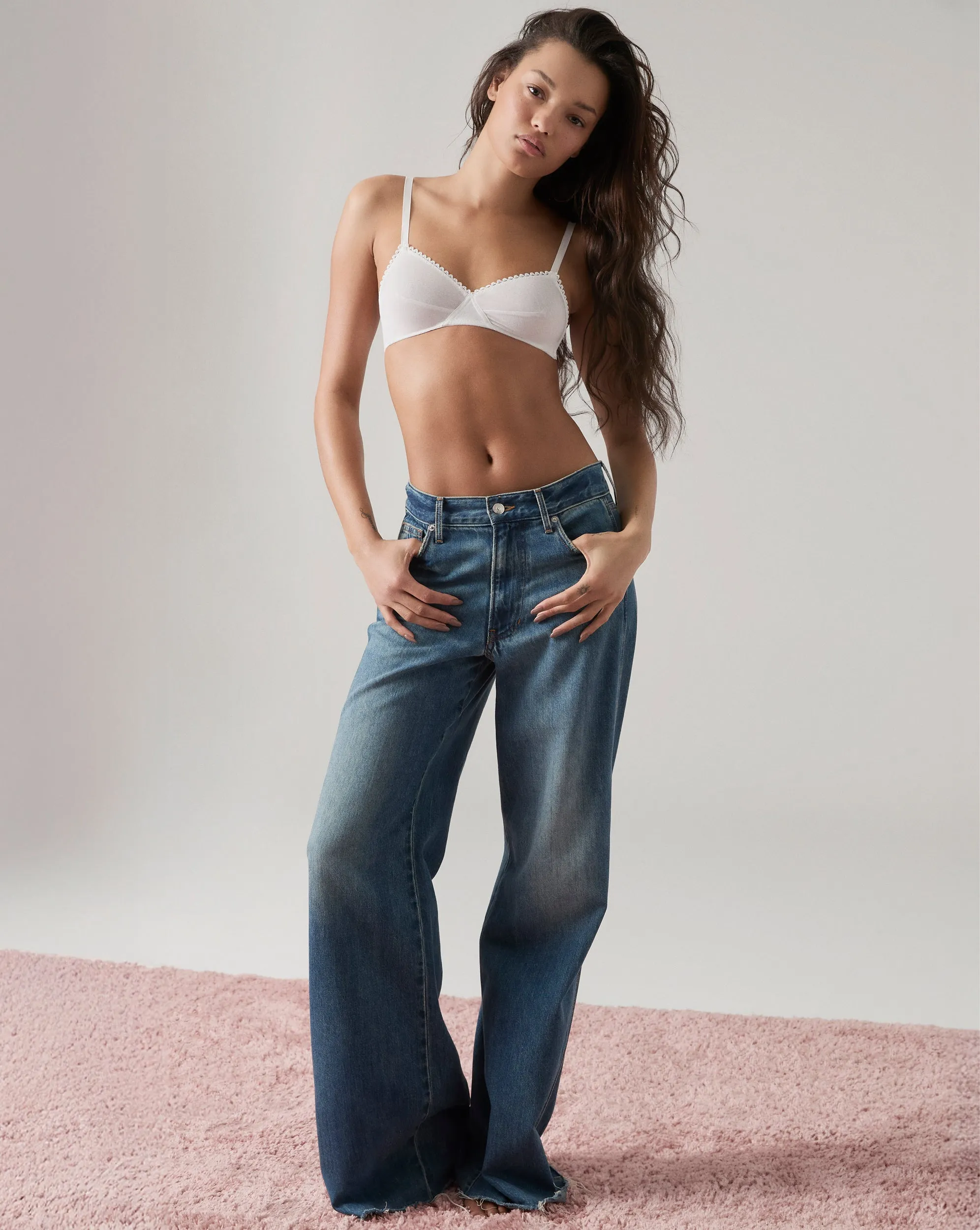 Kasey Mid Rise Wide-Leg Jean