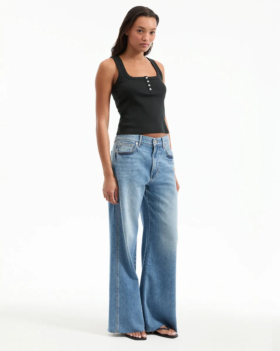 Kasey Mid Rise Wide-Leg Jean
