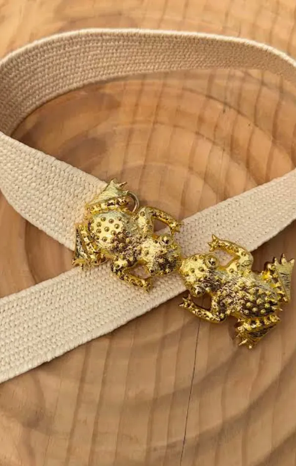 Kissing Frogs Belt with Interchangeable Buckle