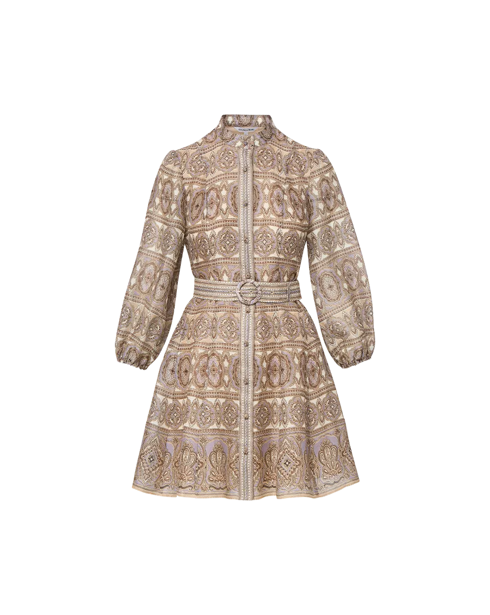Kumar Silk-Linen Mini Dress