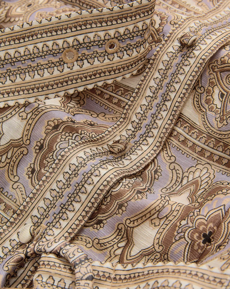 Kumar Silk-Linen Mini Dress