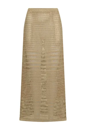 LET IT FLOW CROCHET SKIRT - NATURAL