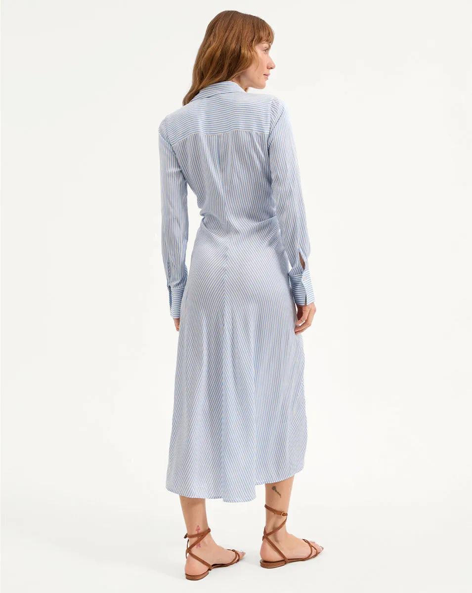 Lex Silk Midi Shirtdress