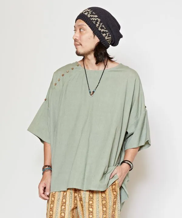 Linen Mix Oversized Unisex Top