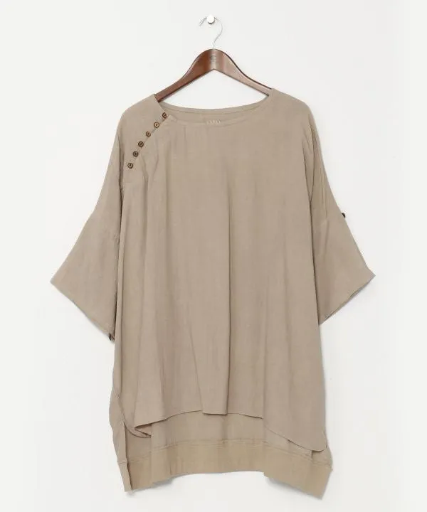 Linen Mix Oversized Unisex Top