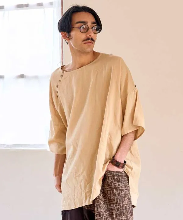 Linen Mix Oversized Unisex Top