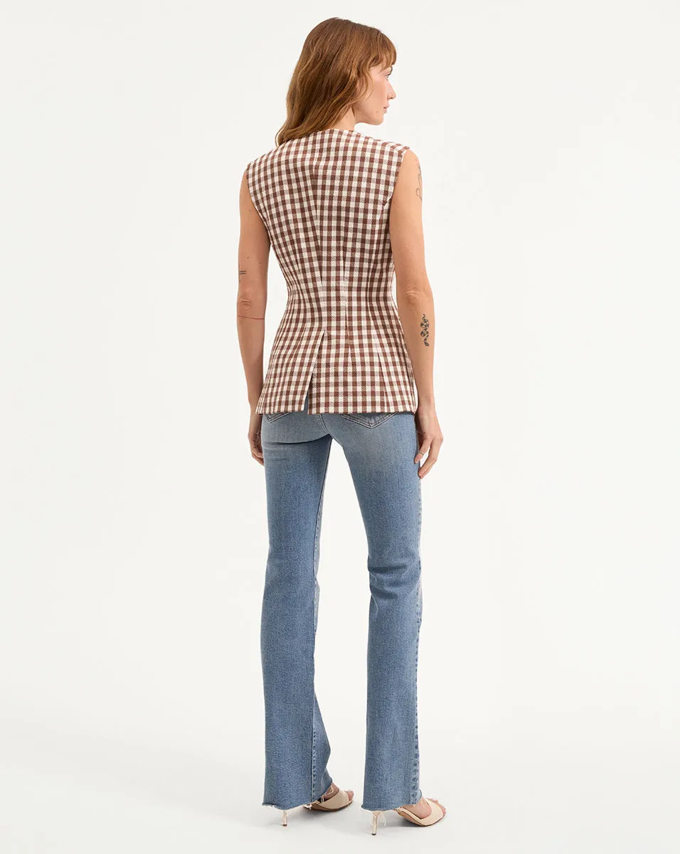 Lois Gingham Seersucker Vest