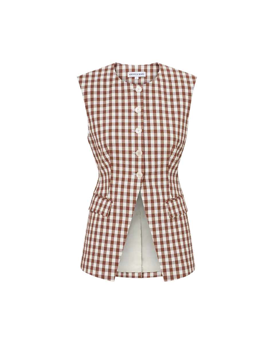 Lois Gingham Seersucker Vest