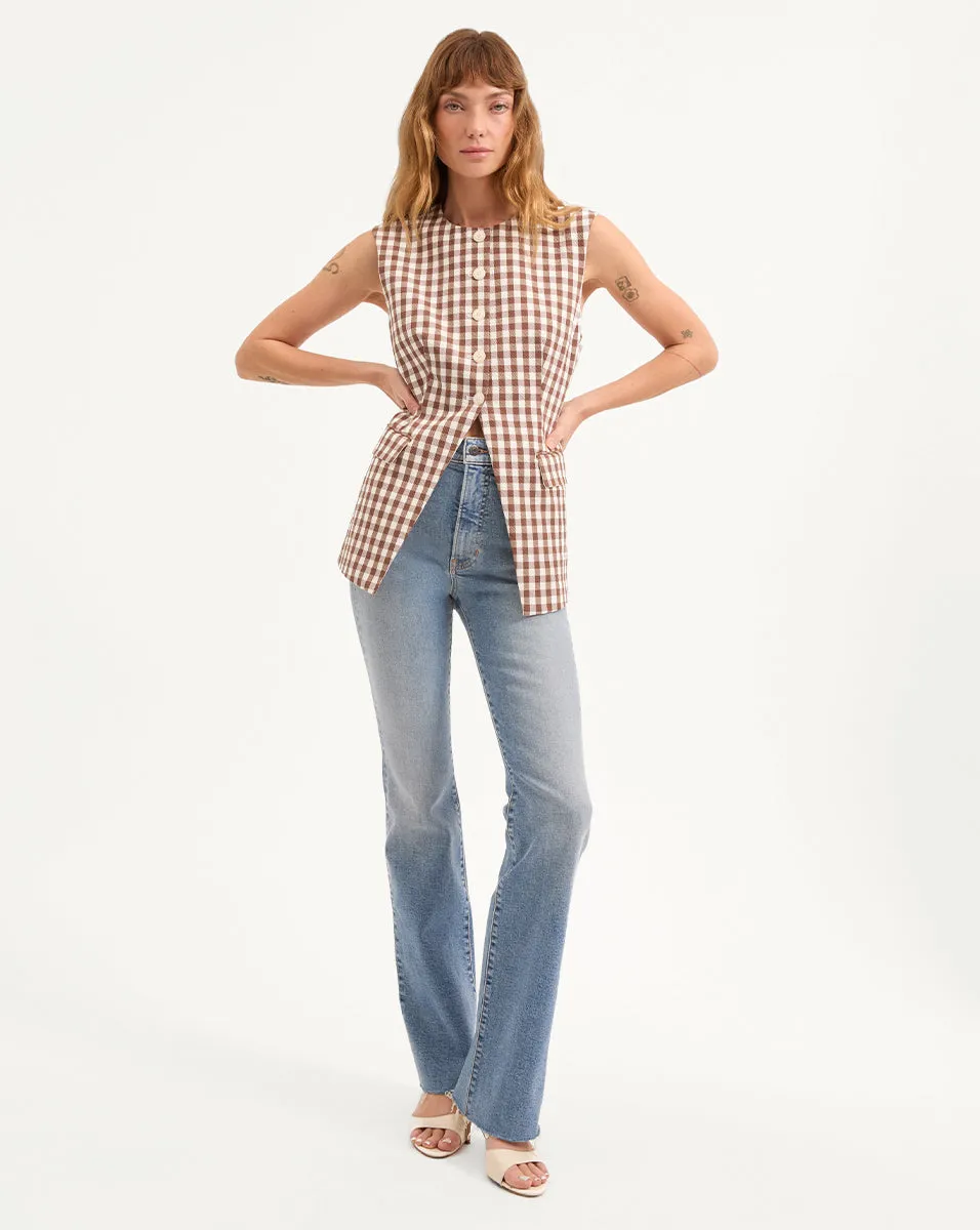 Lois Gingham Seersucker Vest