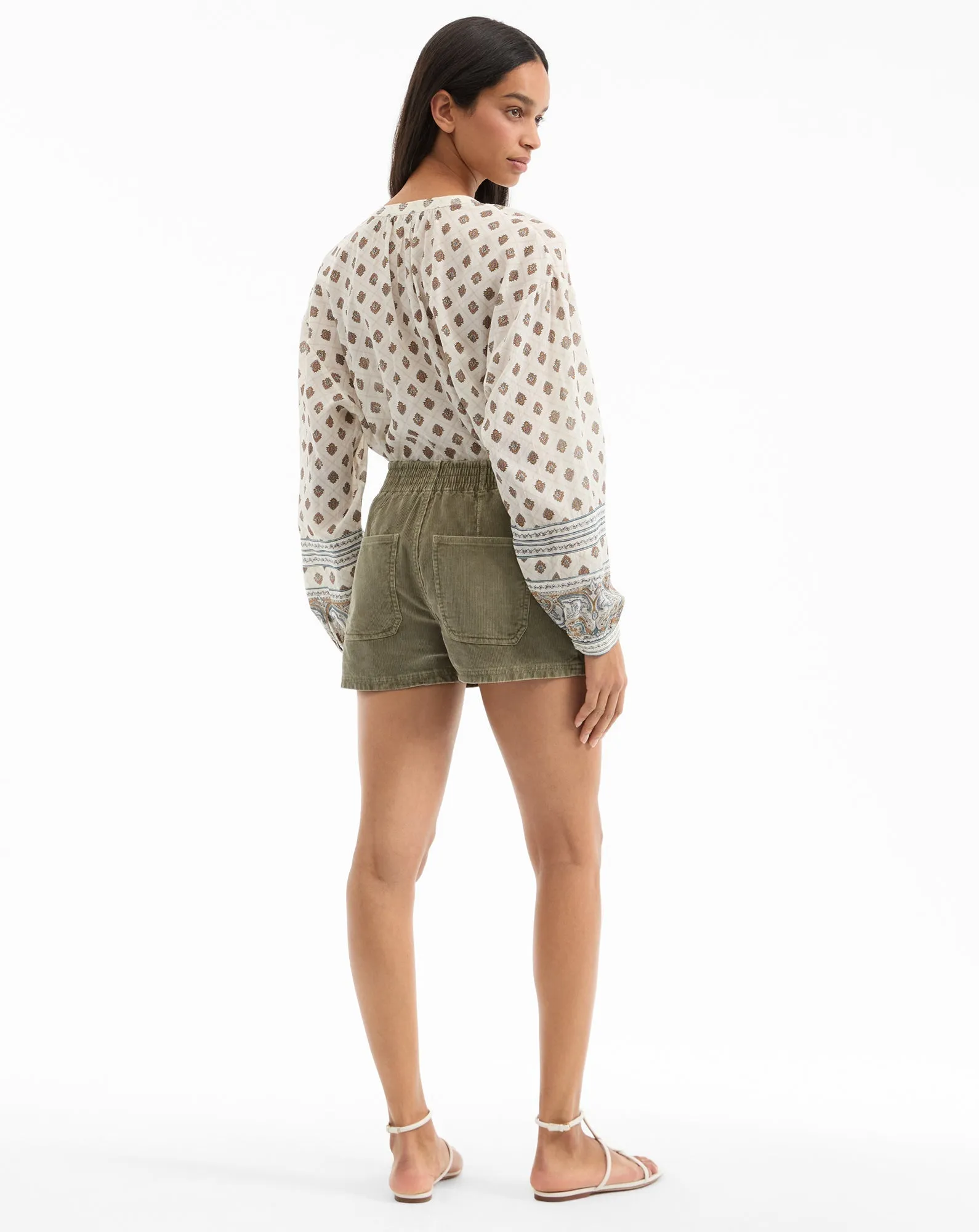 Lollie Paisley Button-Down Blouse